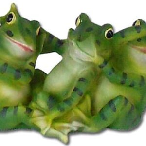 No Evil-Striped Frog Figurine